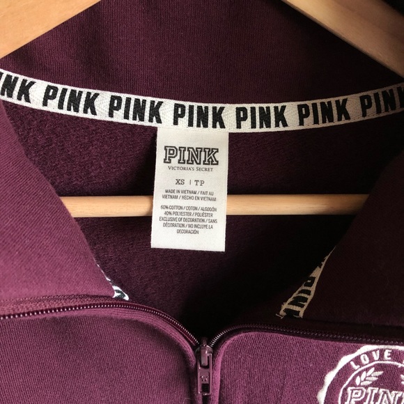 Victoria’s Secret PINK quarter-zip pull-over - Picture 3 of 5